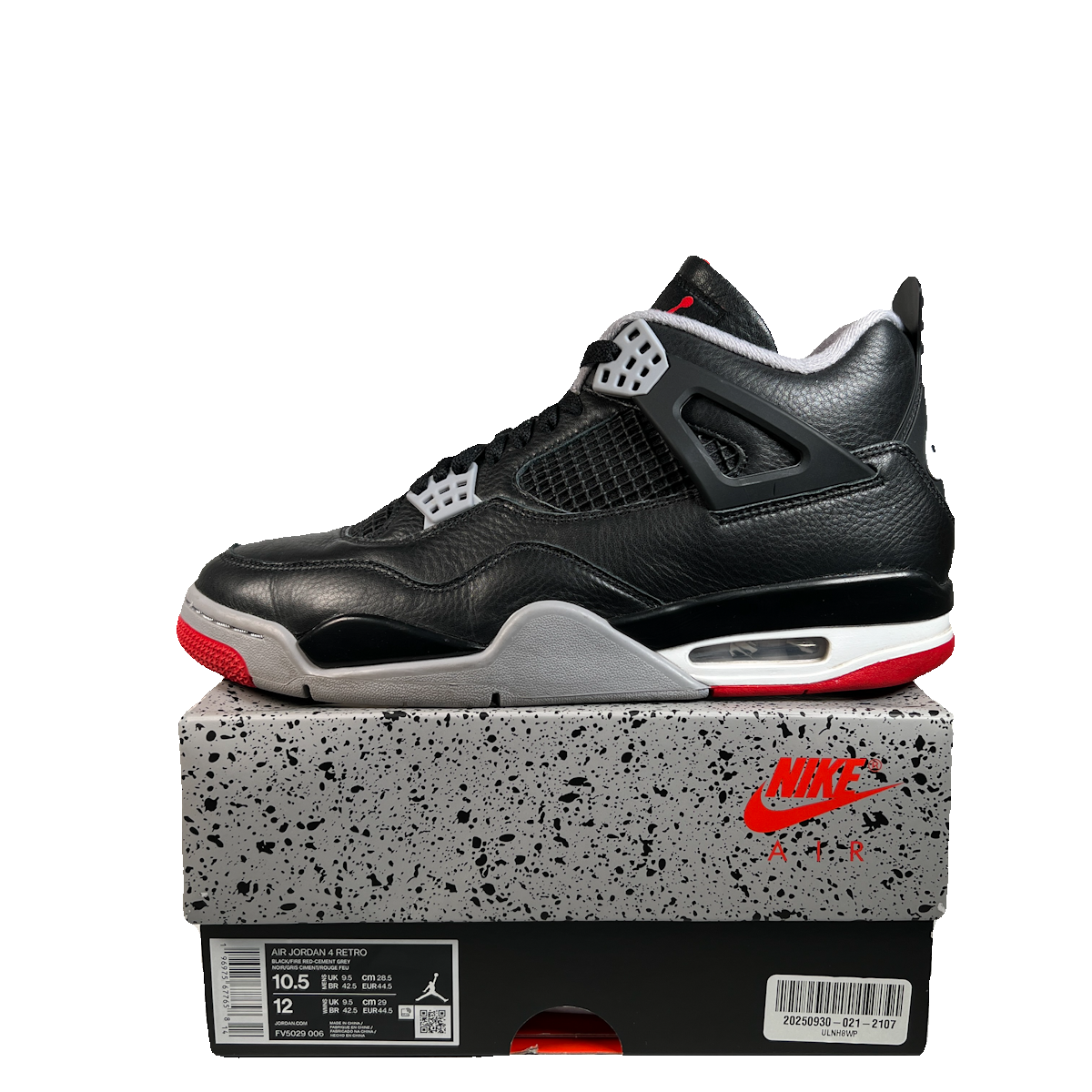 Jordan 4 Bred Reimagined (2024) Size 10.5 USED s22612