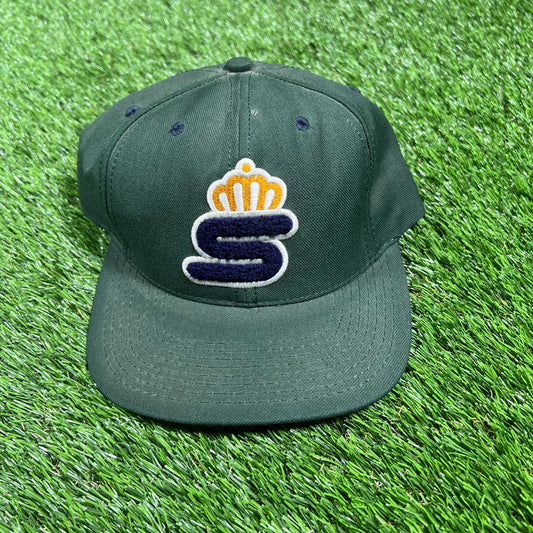 1990s Stussy Crown Logo Hat Green USED x14447