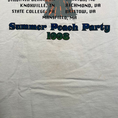 1998 Allman Brothers Band White "Summer Peach" Tour Tee Size Large USED v18439