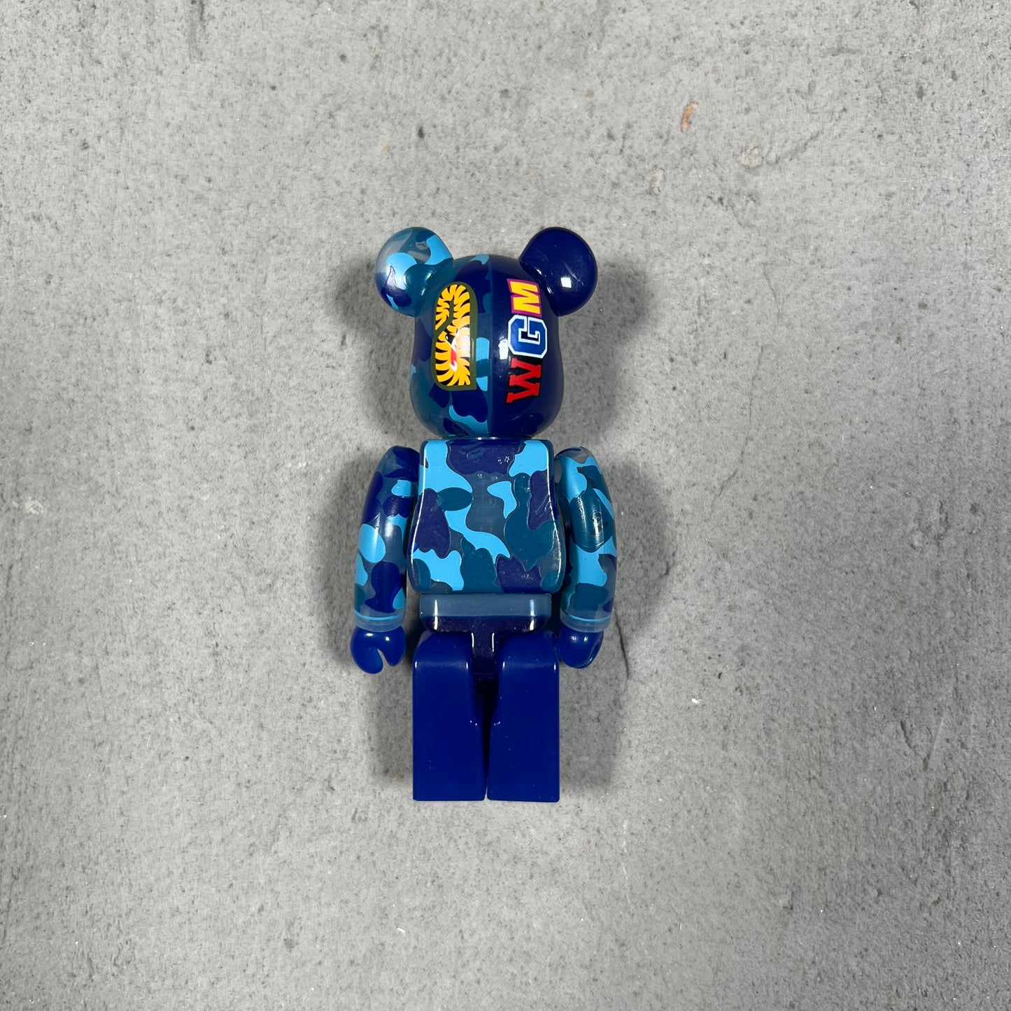 Bearbrick BAPE ABC Camo Shark Set Clear Blue (2020) USED x17310