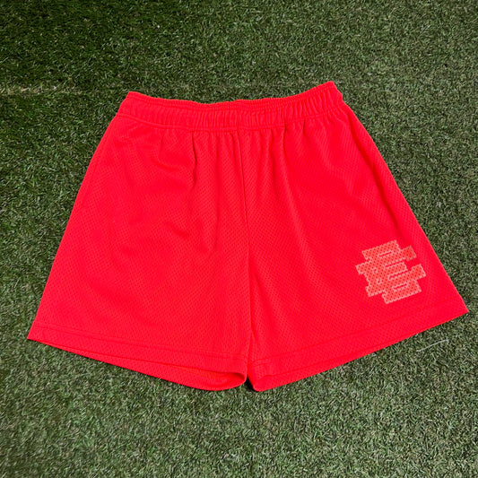 Eric Emanuel Orange Logo Bright Orange Shorts Size Medium USED x13997