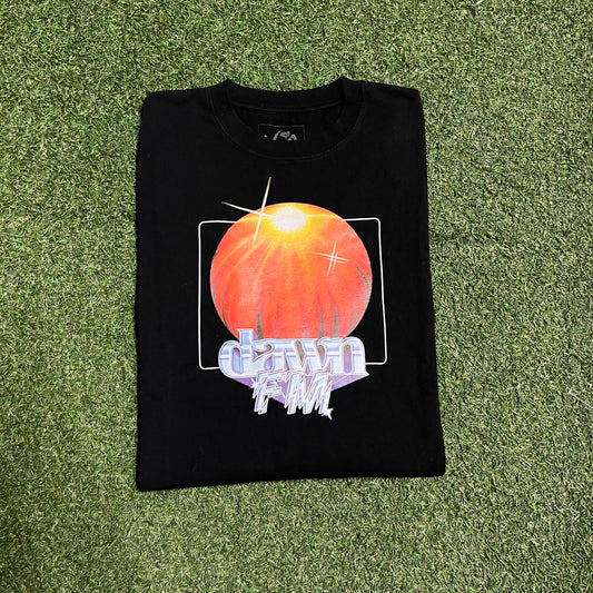 XO The Weeknd Dawn FM Red Circle Black Longsleeve Size Large USED x13600