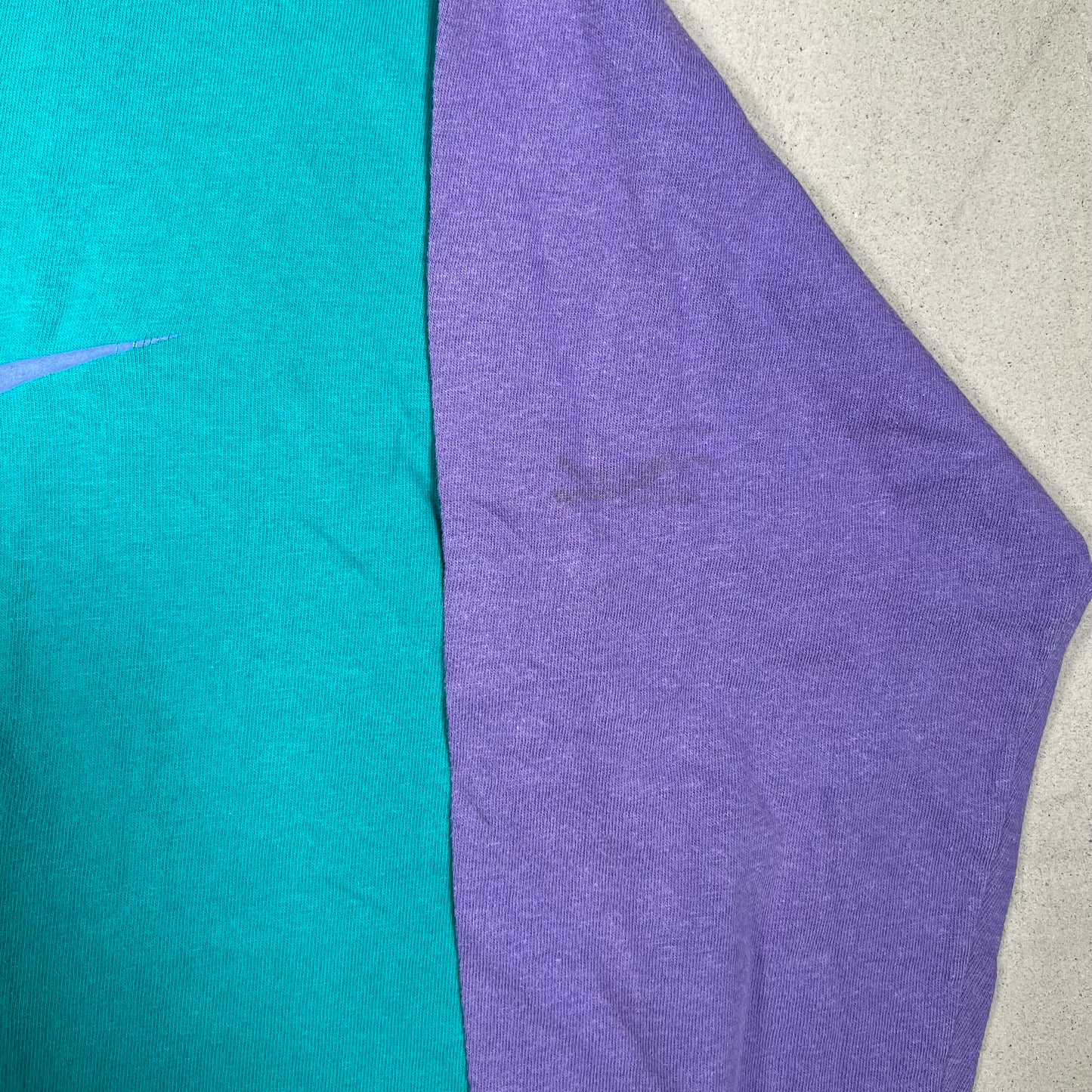 1990s Nike Air Teal/Orange Colorblocking Longsleeve Size Medium USED v18921