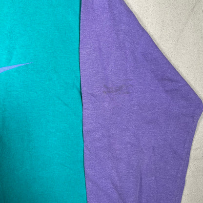 1990s Nike Air Teal/Orange Colorblocking Longsleeve Size Medium USED v18921