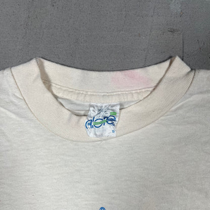 1990s Banana Boat Virginia Beach VA Cream Tee Size Small USED v19299