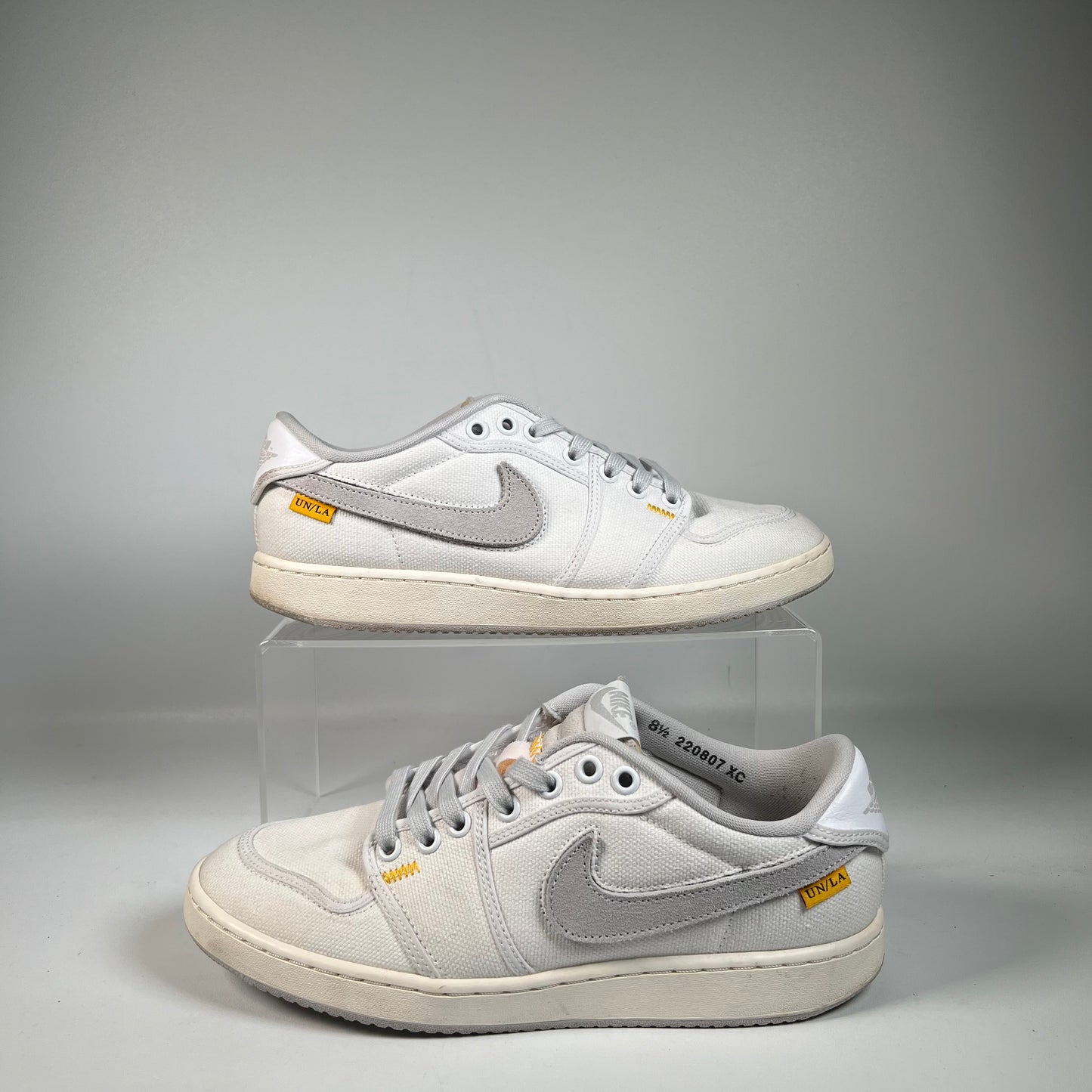 Jordan 1 Low Union White Canvas (2023) Size 8.5 USED s22302