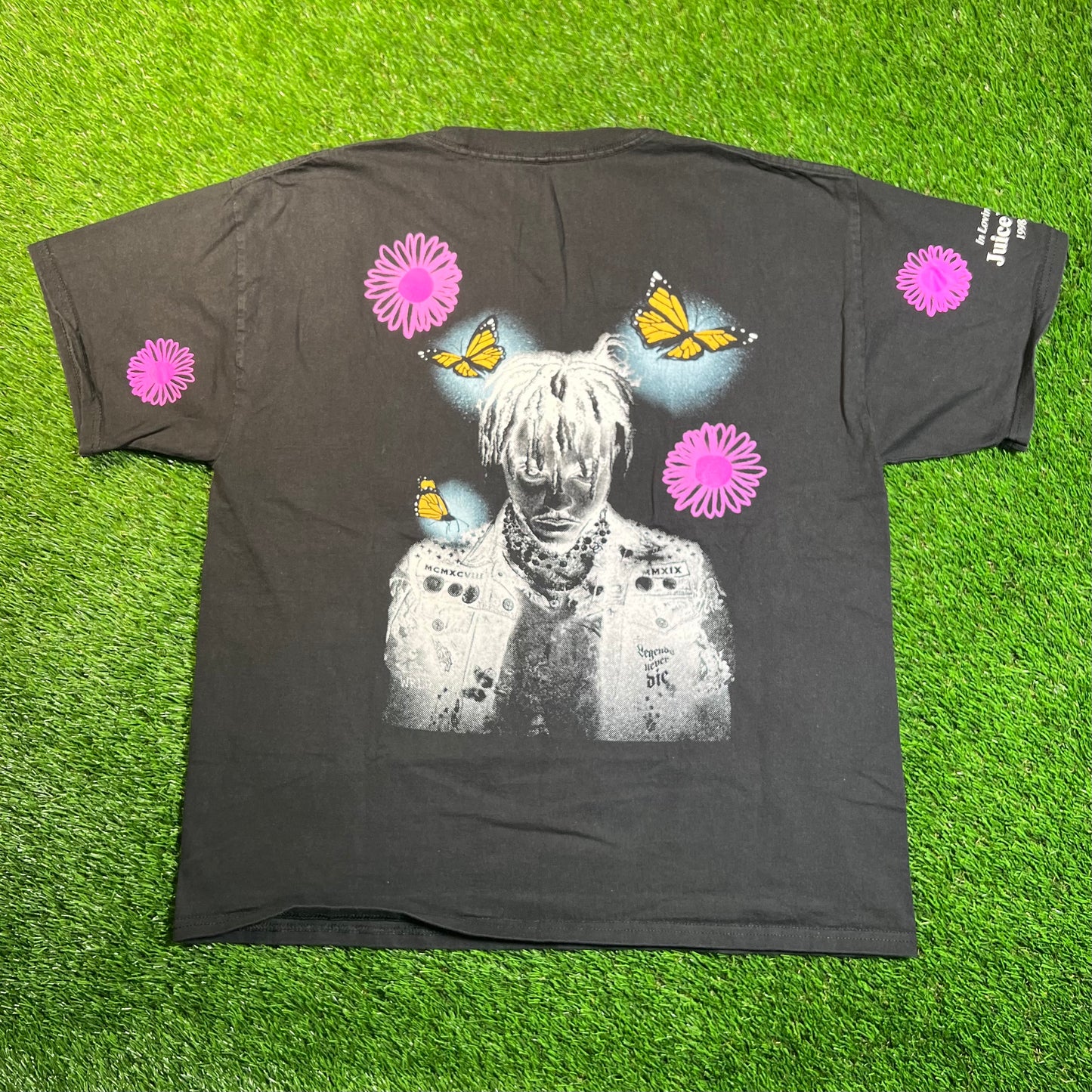 Juice Wrld Legends Never Die RIP Black Tee Size Large USED x16963