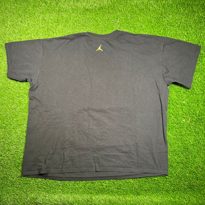 Y2K Jordan 11 Black Tee Size XXL USED v18723