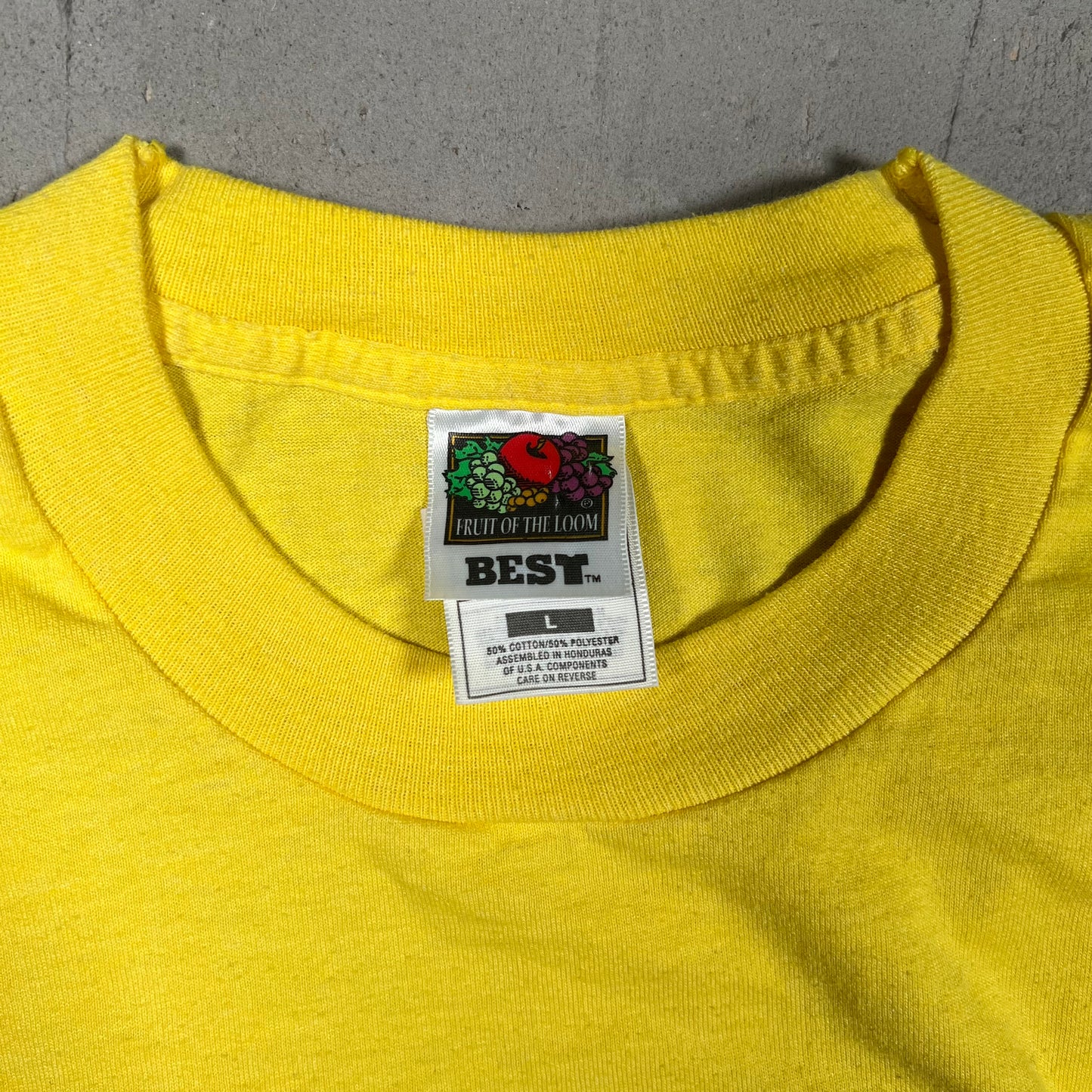 1998 Rolling Stones Bridges Babylon Tour Yellow Tee Size Large USED v16370