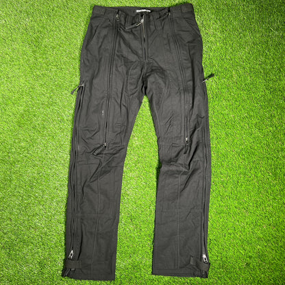 Kody Phillips Multi Zipper Cargo Black Pants Size 32 USED x14938