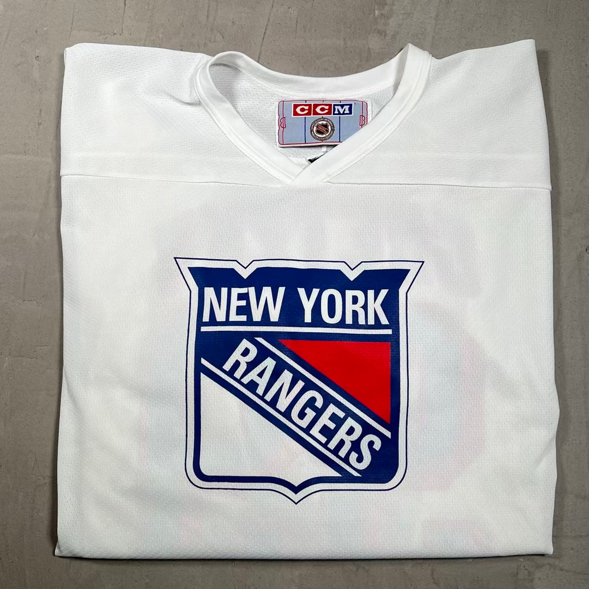 1990s New York Rangers ccm White Jersey Size XL USED v20107