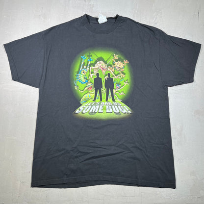 2000 Men In Black MIB Alien Attack Black Tee Size XXL USED v19243