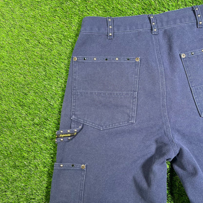 Supreme b.b. Simon Quilted Double Knee Painter Navy Pant Size 30 USED x16013