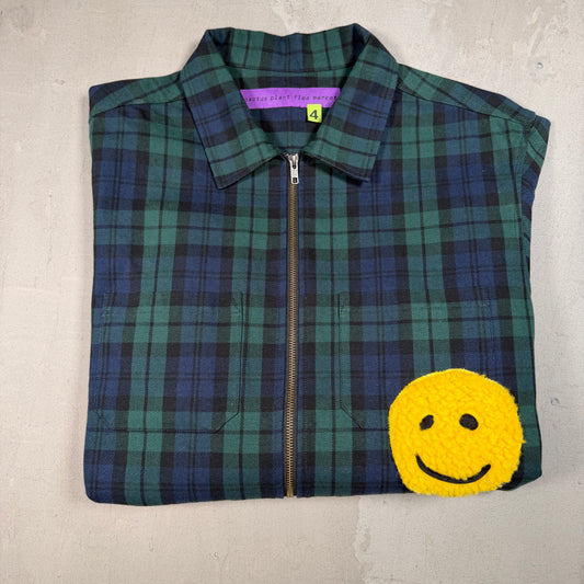 CPFM Check Zip Green Work Jacket Size 4 (XL) USED x16997