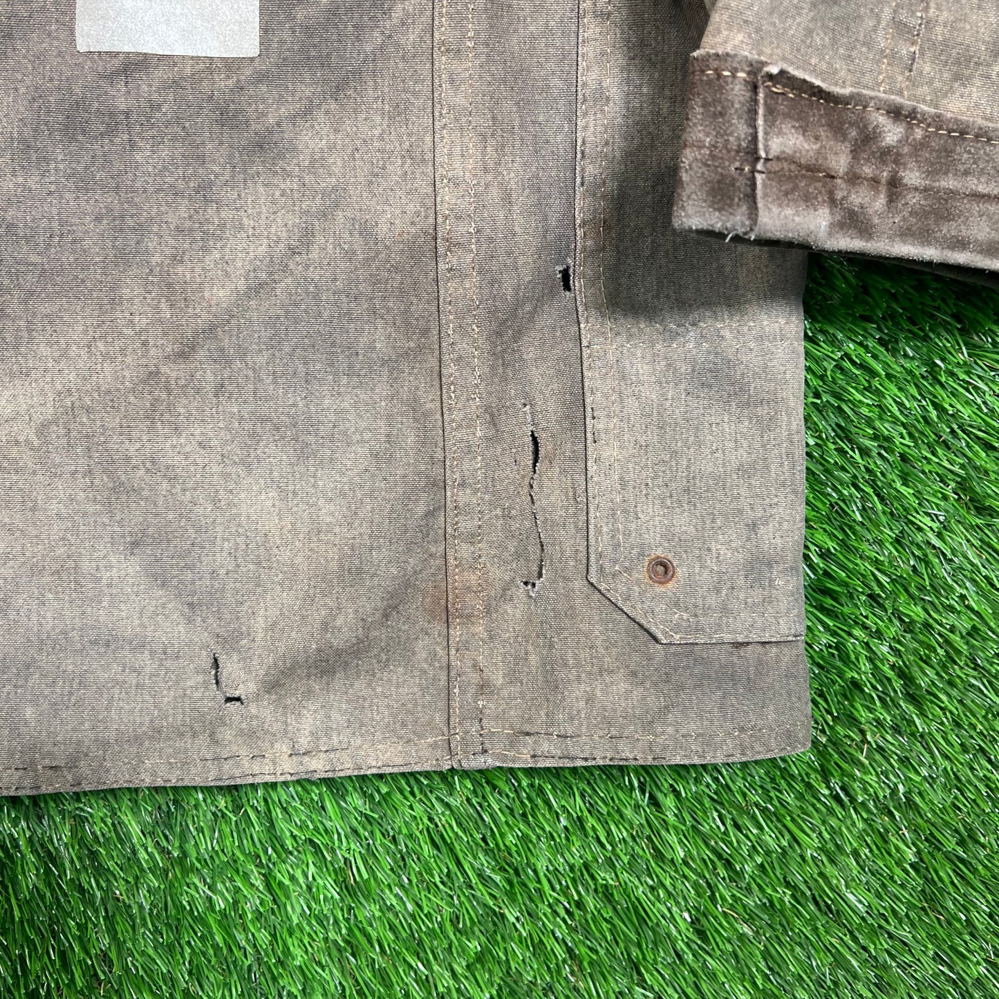 1980s Workwear Fireman Distressed Jacket Size Large USED v18693
