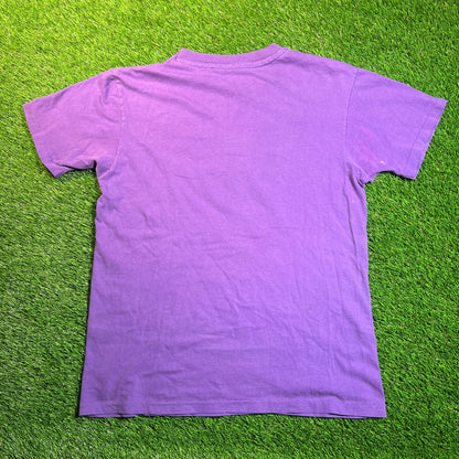 1990s Hard Rock Cafe Purple Tee Size Large USED v18891