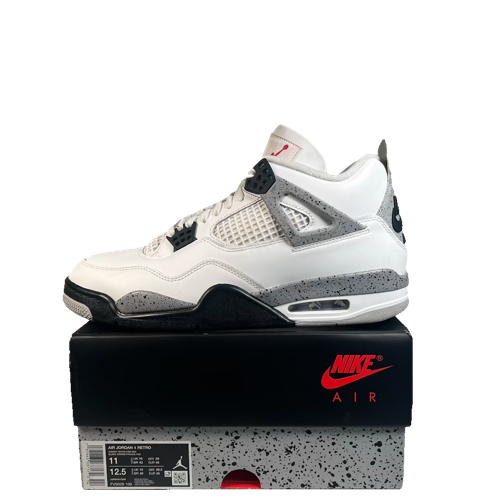 Jordan 4 White Cement (2025) Size 11 USED s23628