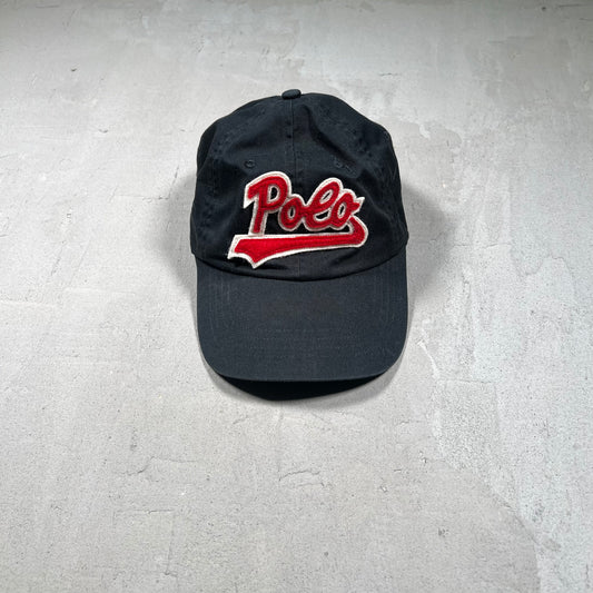Polo Ralph Lauren Black Logo Hat USED v19202