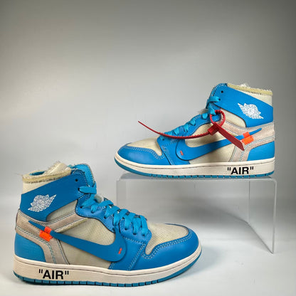 Jordan 1 High Off White Unversity Blue (2018) Size 8 USED s23425