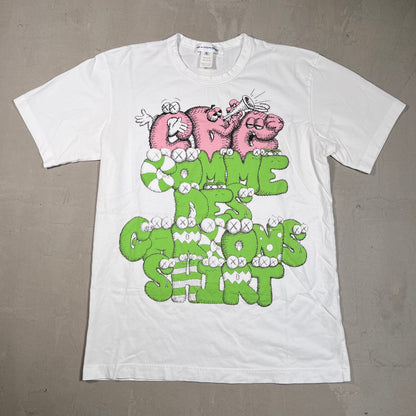 Commes des Garcons KAWS White Tee Size XL USED x17395