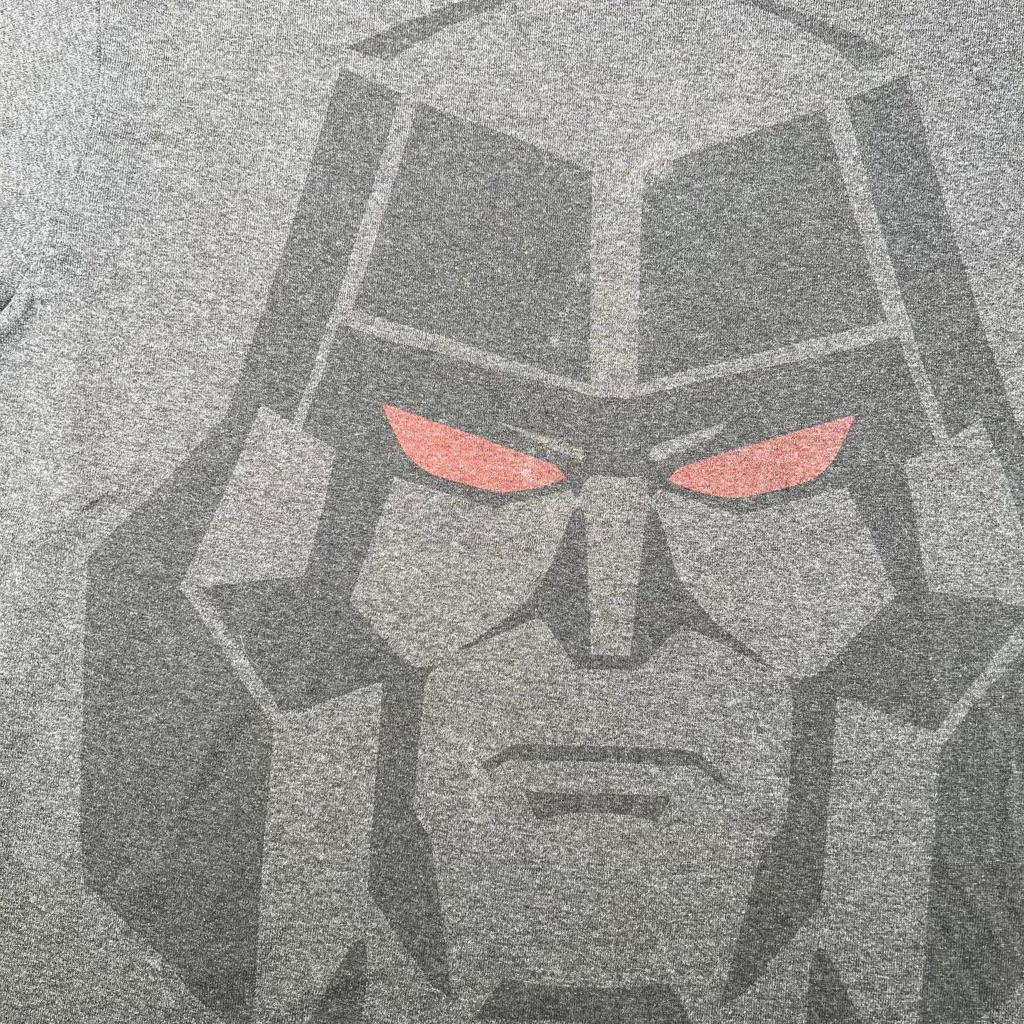 2000s Transformers Megatron Full Face Grey Tee Size XL USED v17749