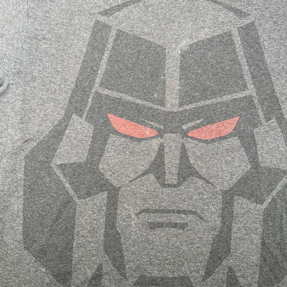 2000s Transformers Megatron Full Face Grey Tee Size XL USED v17749