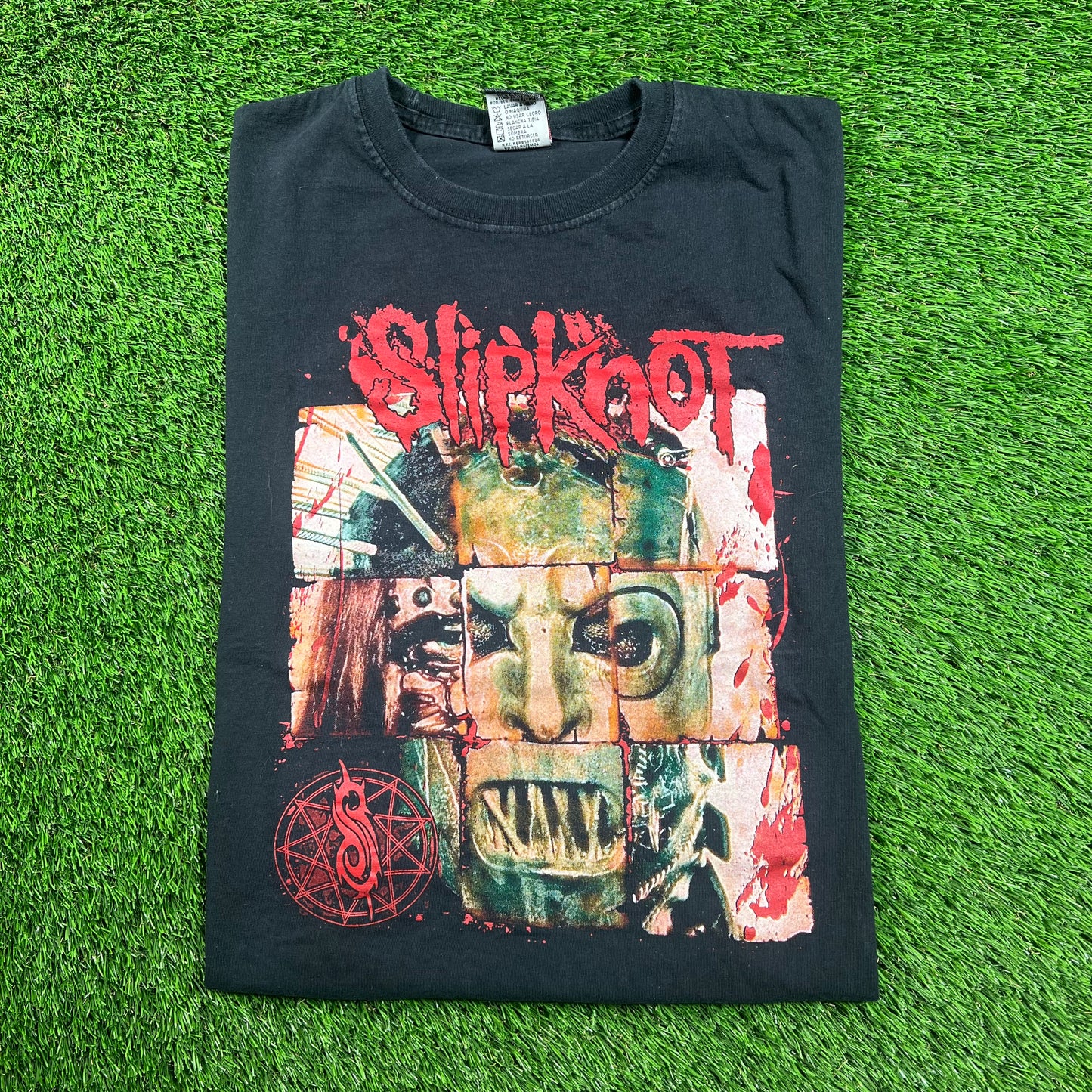 2011 Slipknot Pentagram Black Tee Size Medium USED v18314