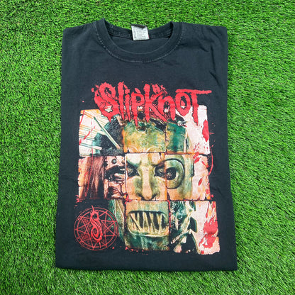 2011 Slipknot Pentagram Black Tee Size Medium USED v18314