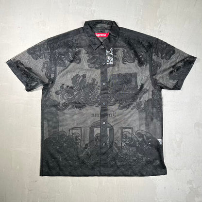 Supreme Last Supper Lace Shirt Black (2025) Size Large NEW x18851
