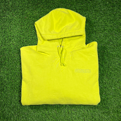 Supreme Smurfs Hooded Sweatshirt Acid Green (2020) Size Large USED x16515