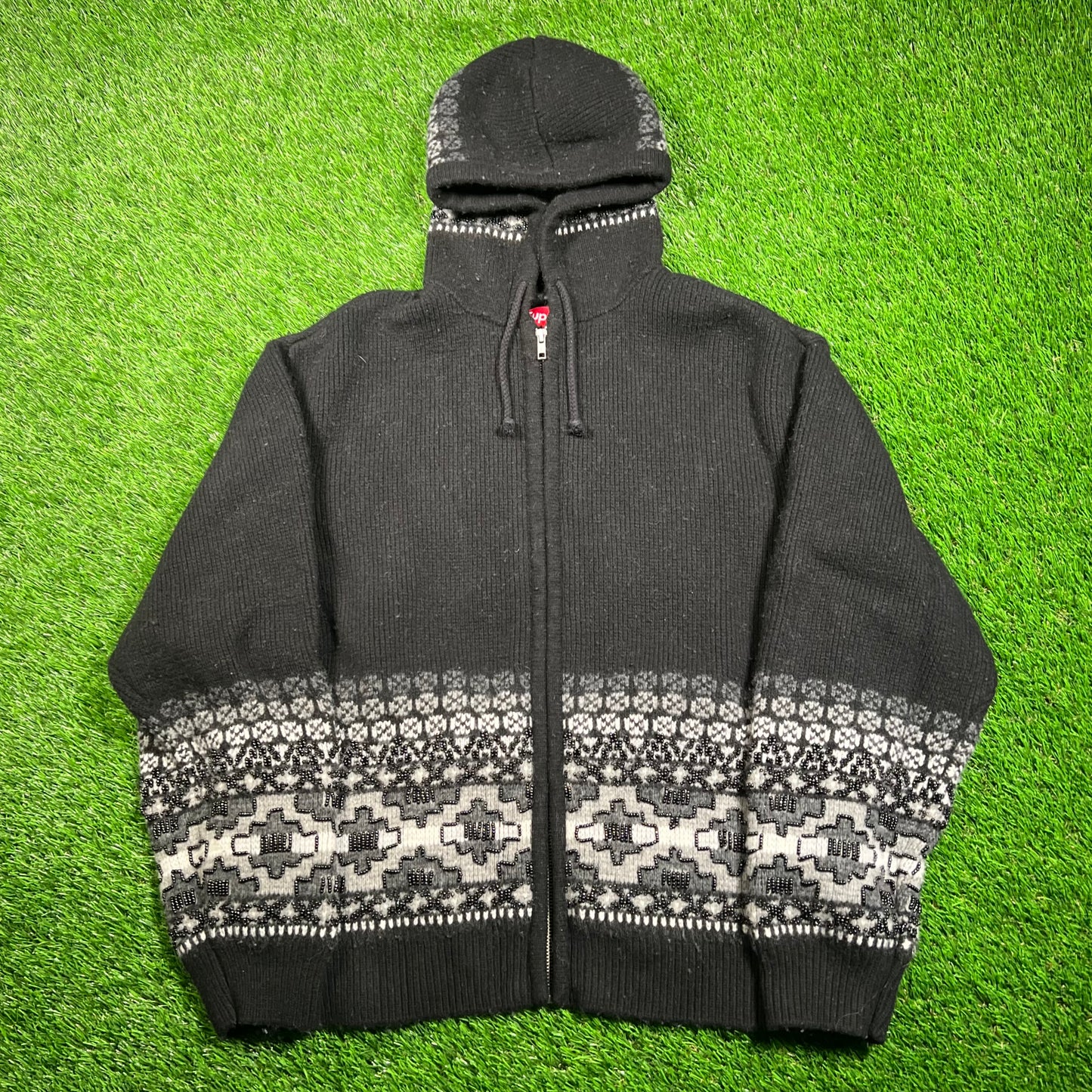 Supreme Black Beaded Zip Up Hoodie (2025) Size Small USED x16728