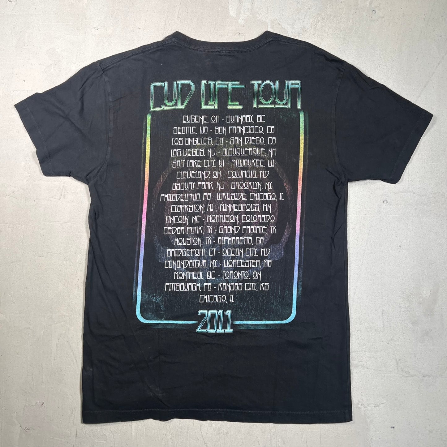 2011 Kid Cudi Cud Life Black Tour Tee Size Medium USED x12446