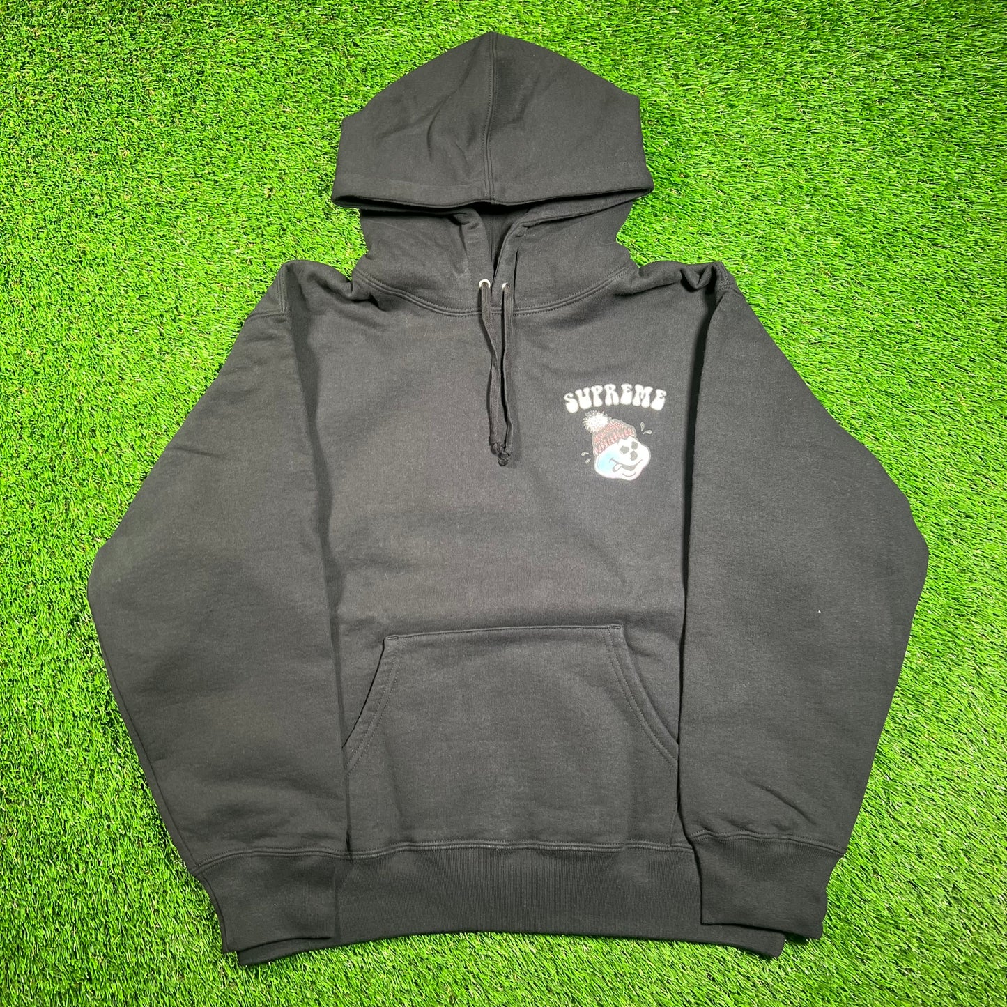 Supreme Snowman Black Hoodie (2023) Size Small NEW x16400