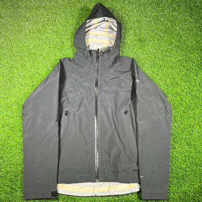 Columbia Nylon Black Rain Jacket Size Medium USED v16882