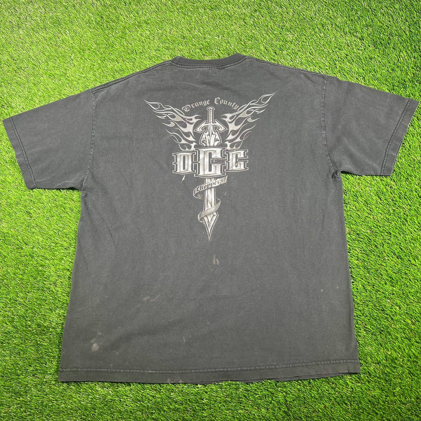 Y2K Orange County Choppers "OCC" Black Tee Size Large USED v17054