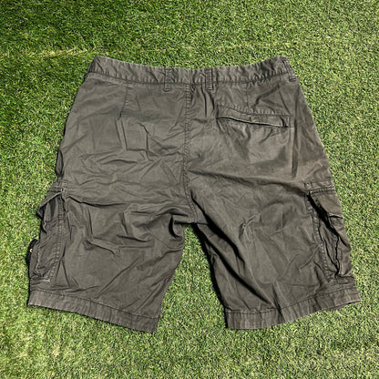 Stone Island Washed Black Cargo Shorts Size 34 USED x14060