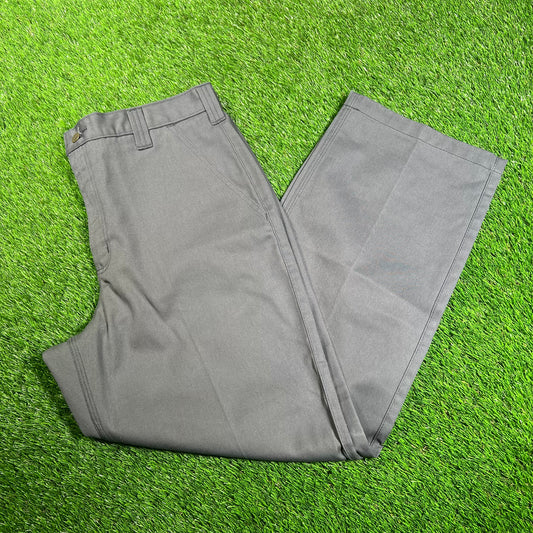 Y2K Carhartt Straight Leg Grey Pants Size 36x30 USED v18069
