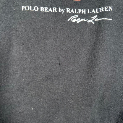 Polo Ralph Lauren Black Polo Bear Longsleeve "Lounge" Size Large USED v18542
