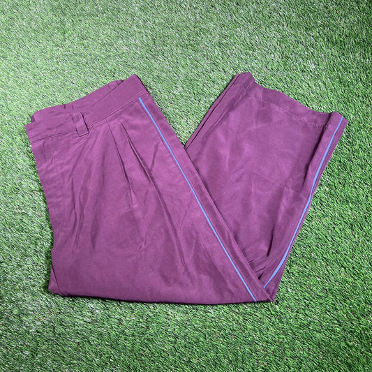 Salvatore Ferragamo Purple/Blue Piping Track Pants Size 38 USED v17770