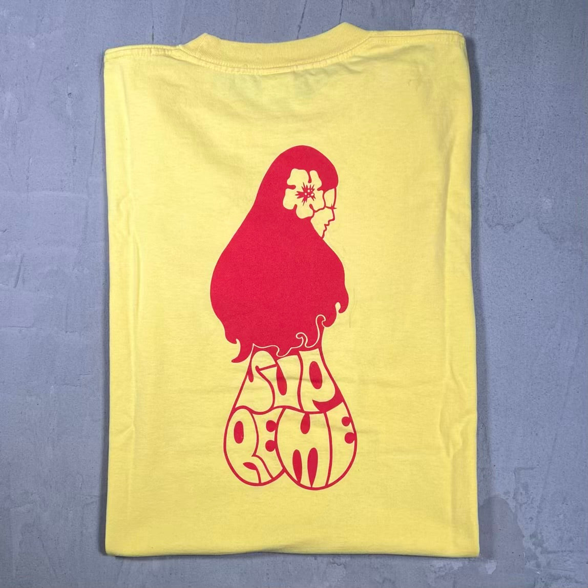 Supreme Okole Hula Yellow Tee (2005) Size XL USED x16723