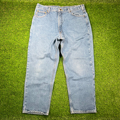 Y2K Carhartt Flannel Lined Blue Jeans Size 38x30 USED v18689