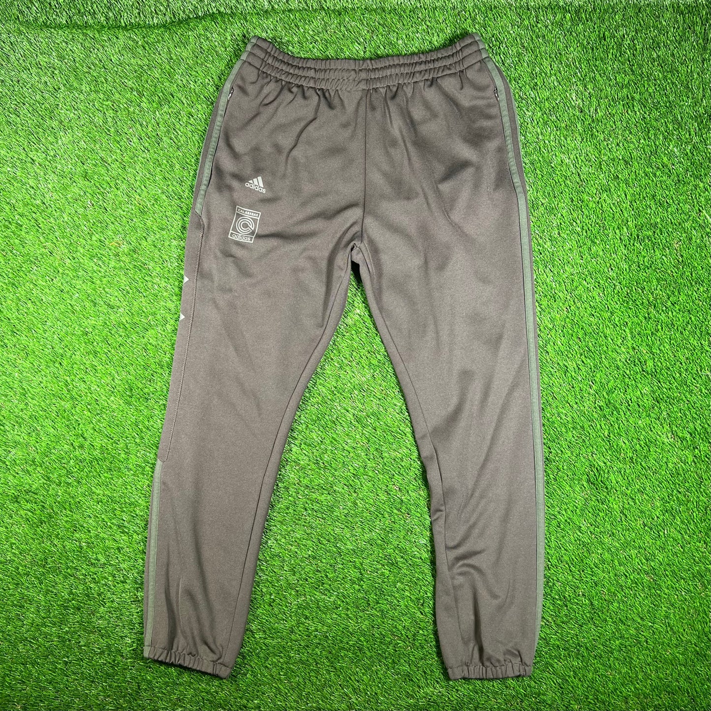 Adidas Calabasas Brown Track Pants Size Large USED x15632