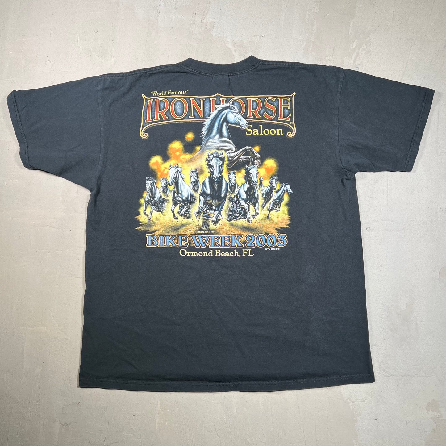 2003 Iron Horse Saloon Bike Week Black Tee Size XL USED v18950