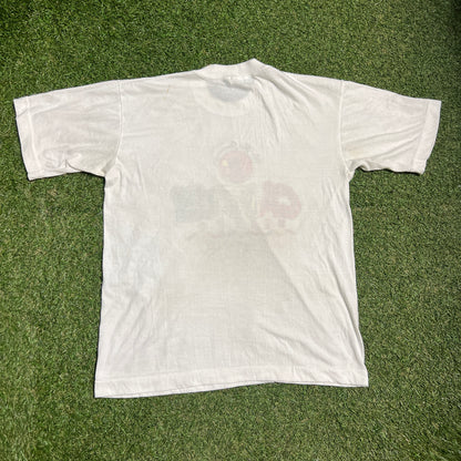 1990s Cancun Mexico White Tee Size Large USED v16123