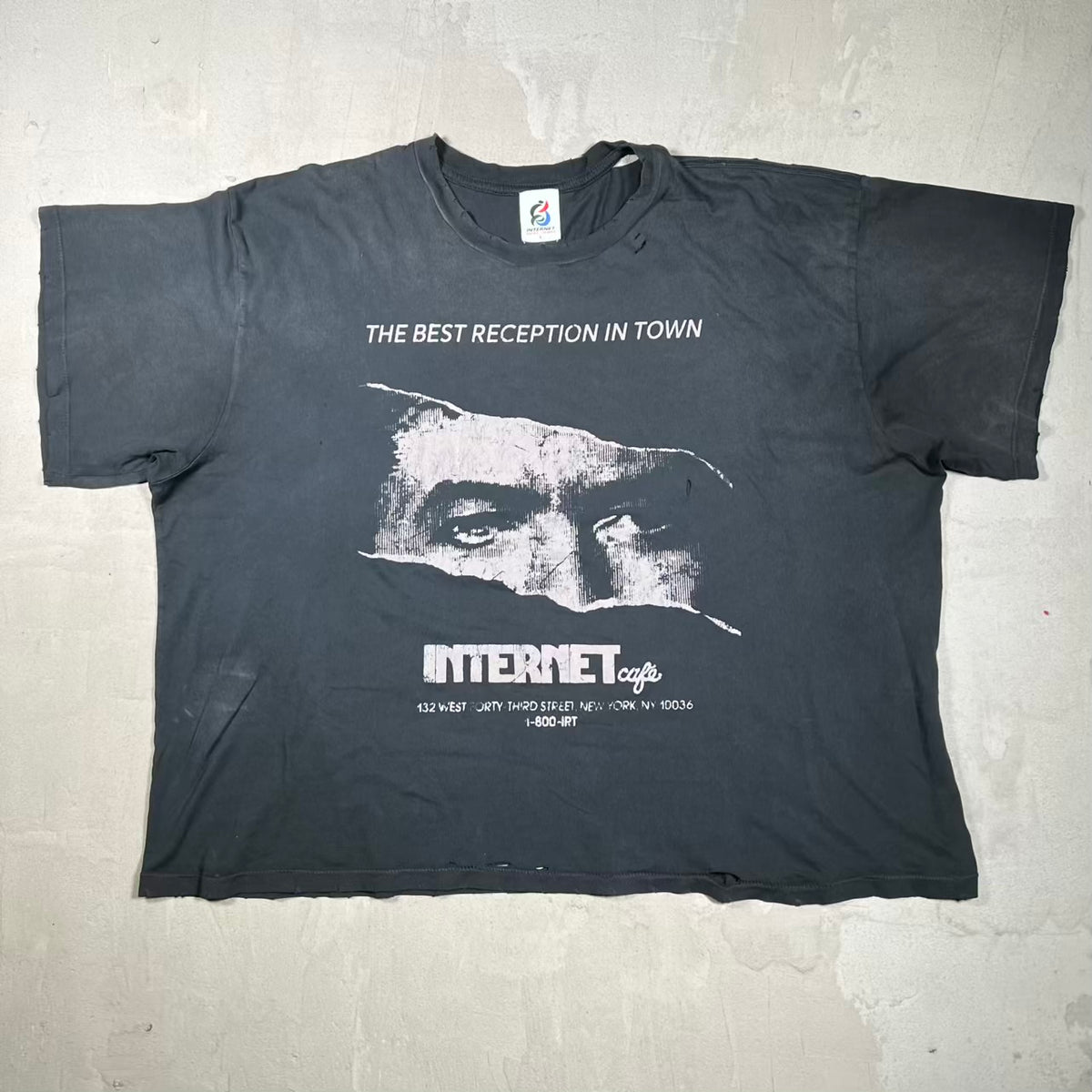 Internet Ruins Things "Best Recption" Black Tee Size Large USED x18652