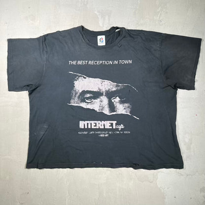 Internet Ruins Things "Best Recption" Black Tee Size Large USED x18652