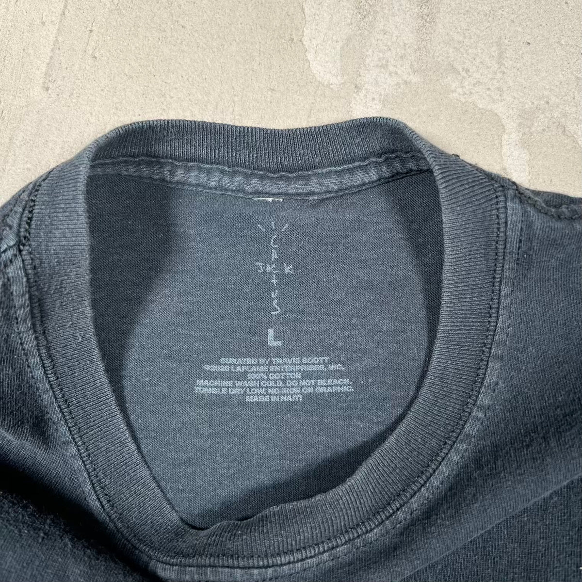 Cactus Jack Playstation Fortnite Black Smiley Tee Size Large USED x18406