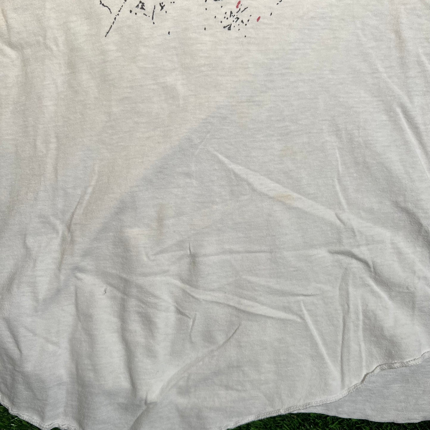 1980s Diana Ross An Elegant Evening White/Red Ringer Longsleeve Size Medium USED v18675