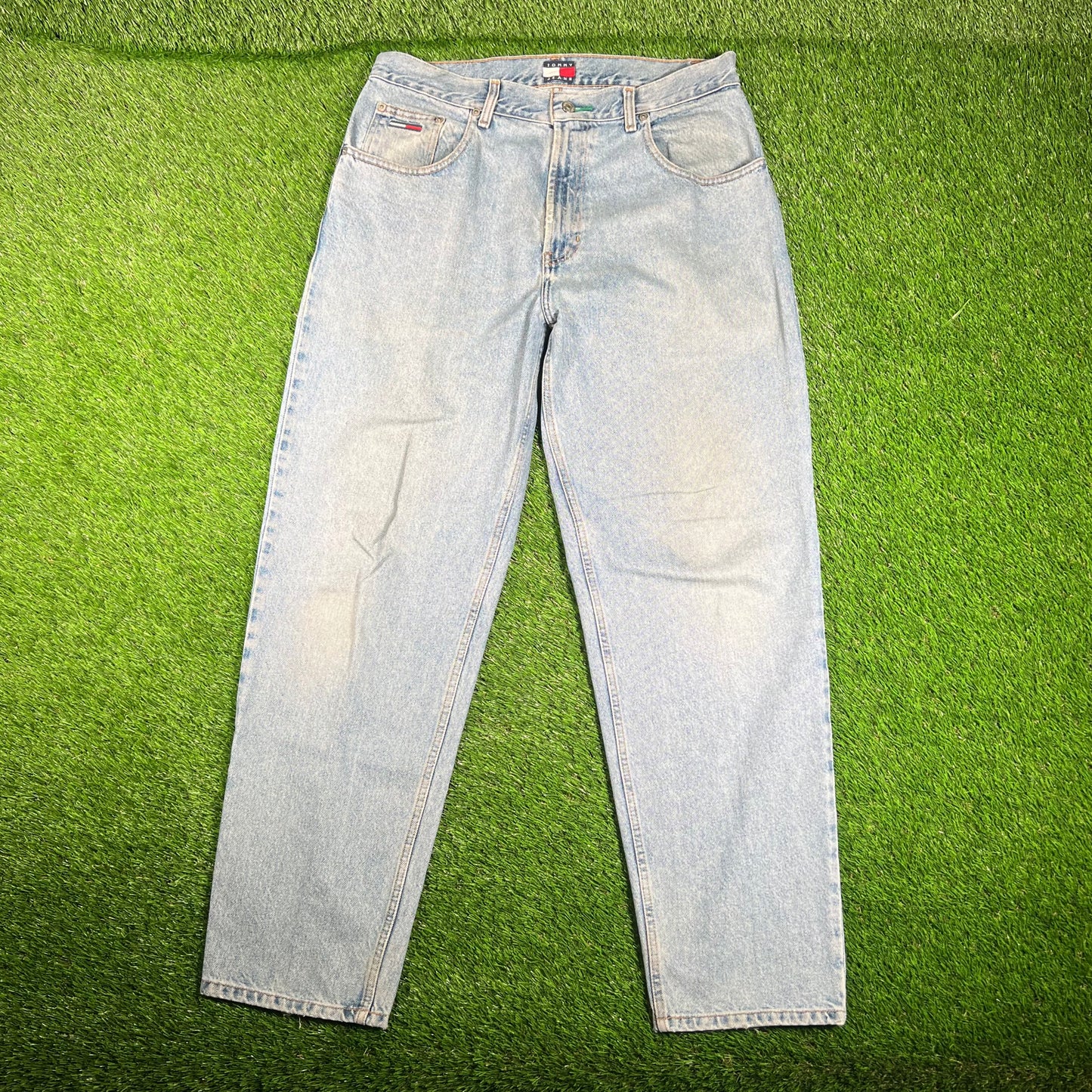Y2K Tommy Hilfiger Light Wash Blue Jeans Size 34 USED v18029