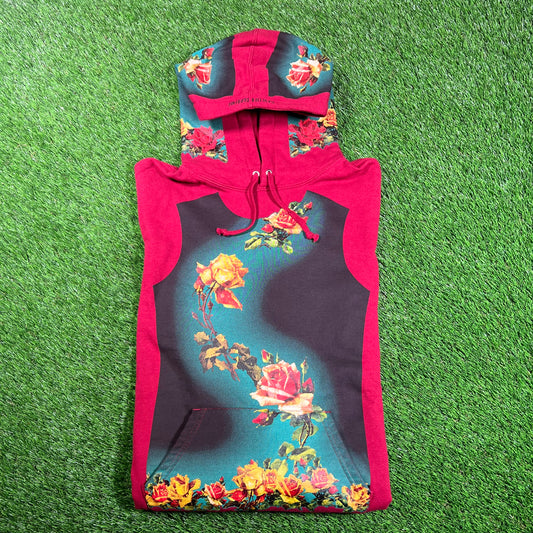 Supreme JPG Floral Print Cardinal Red Hoodie Size Medium NEW x13618